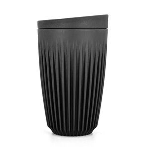 HUSKEE NEW 12 oz Original Cup and Lid - Charcoal - Made of Coffee Husks NO BPA